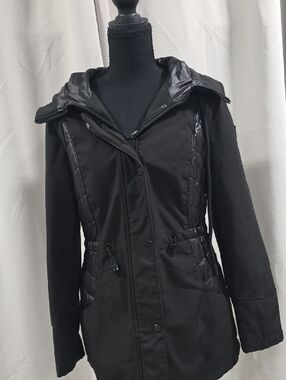 Guess Black Hooded Puffer Parka
